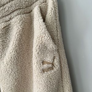 Puma Classics Cozy Club sweatpants in oatmeal - s